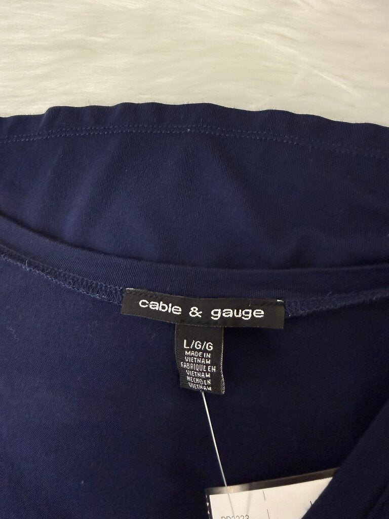 Cable & Guage Navy Blue V-Neck Tee