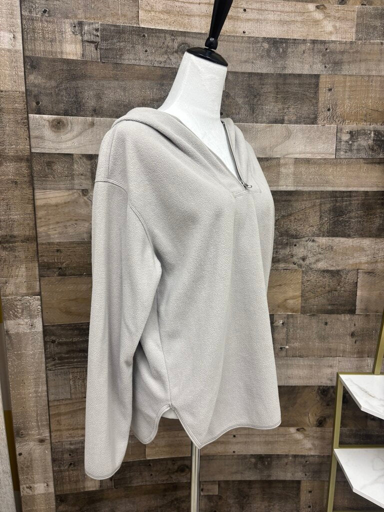 H&M Lt Gray Fleece 3/4 Zip Hoodie