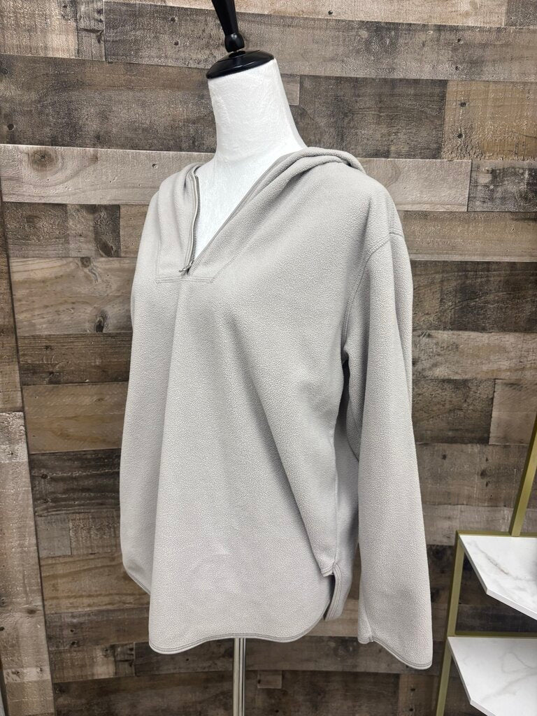 H&M Lt Gray Fleece 3/4 Zip Hoodie