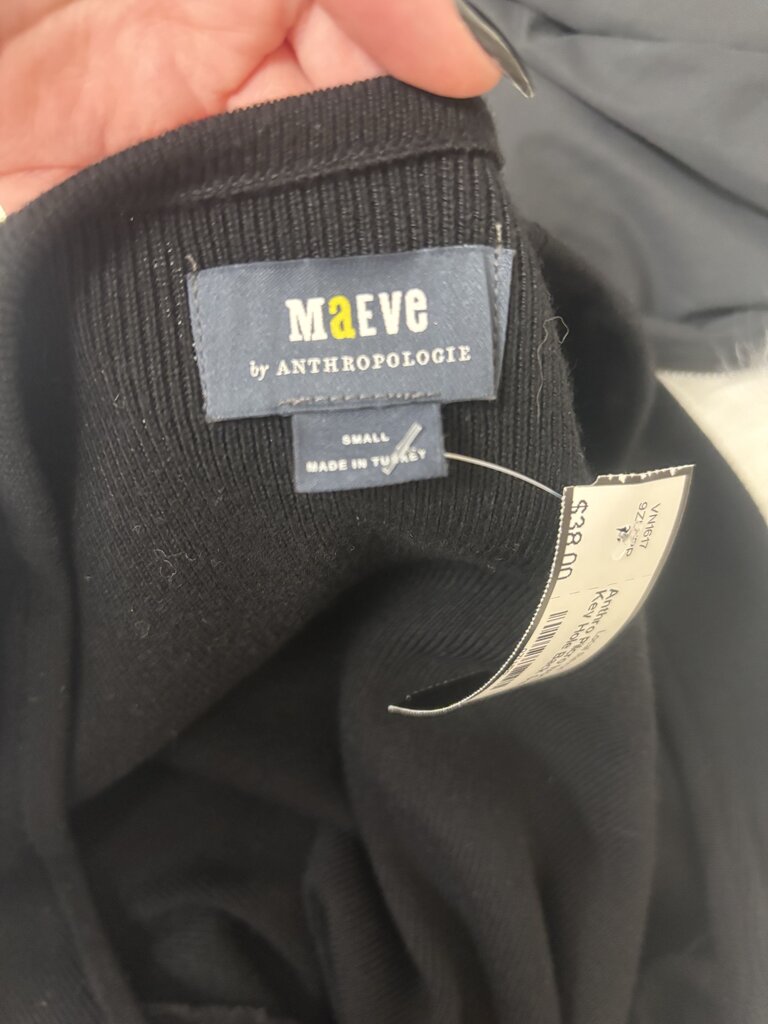 Anthro Pilcro Ivory Cashmere Key Hole Back Sweater