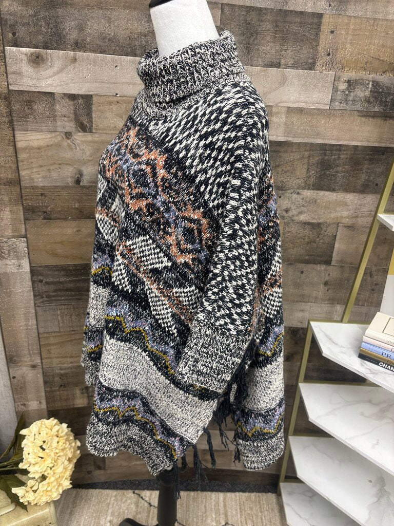 Anthro Pilcro Black & White Cowel Neck Ponch