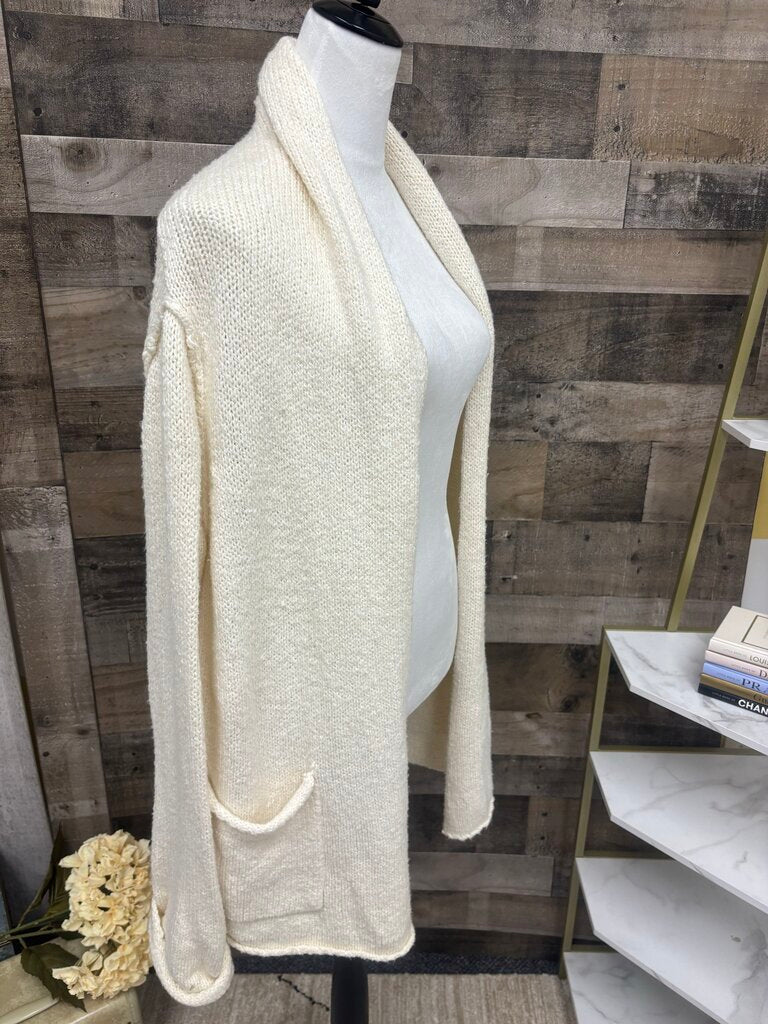 Anthropologie Cream Cardigan w/Hood