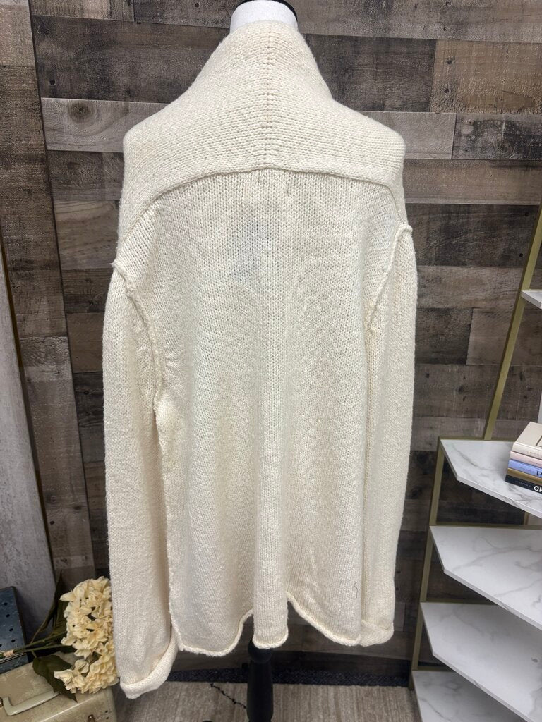 Anthropologie Cream Cardigan w/Hood