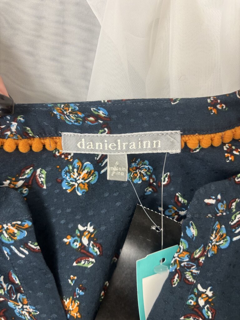 Daniel Rainn Teal Green Floral Print 3/4 Sleeve