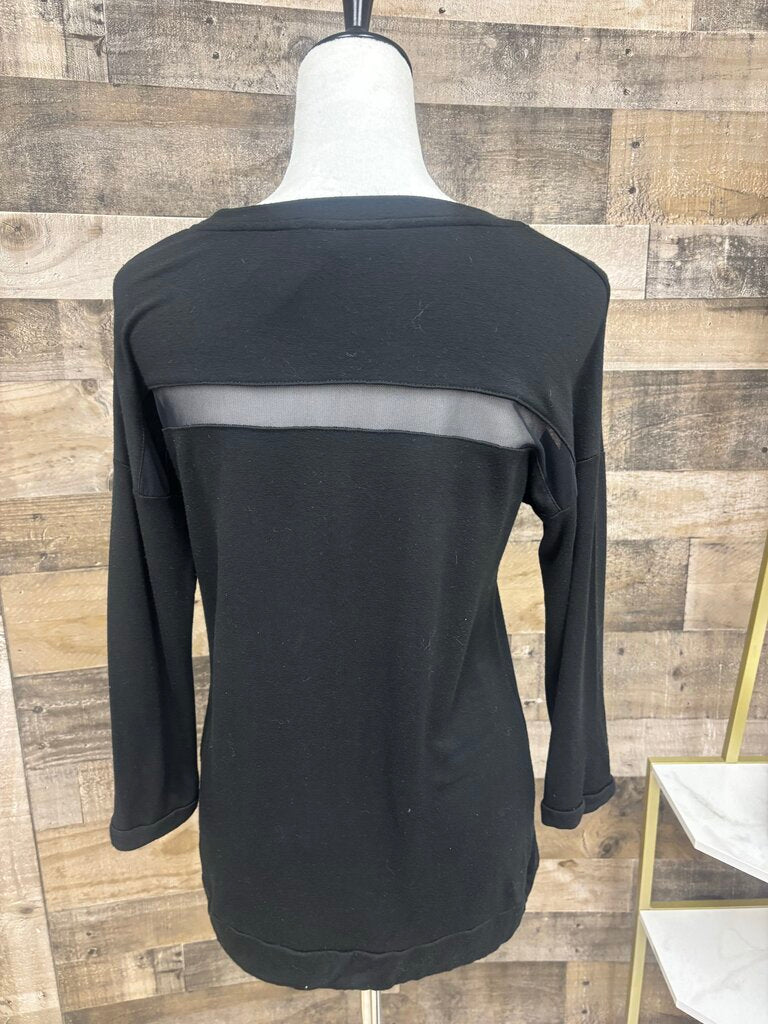 Ink, Love & Peace Black Mesh Stripe Panel