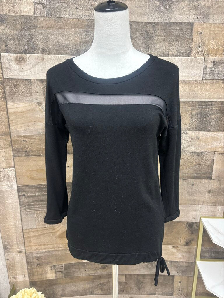 Ink, Love & Peace Black Mesh Stripe Panel