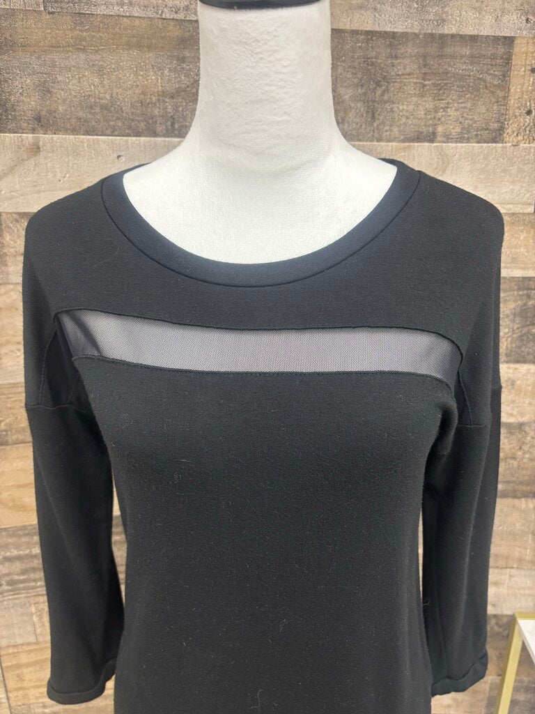 Ink, Love & Peace Black Mesh Stripe Panel