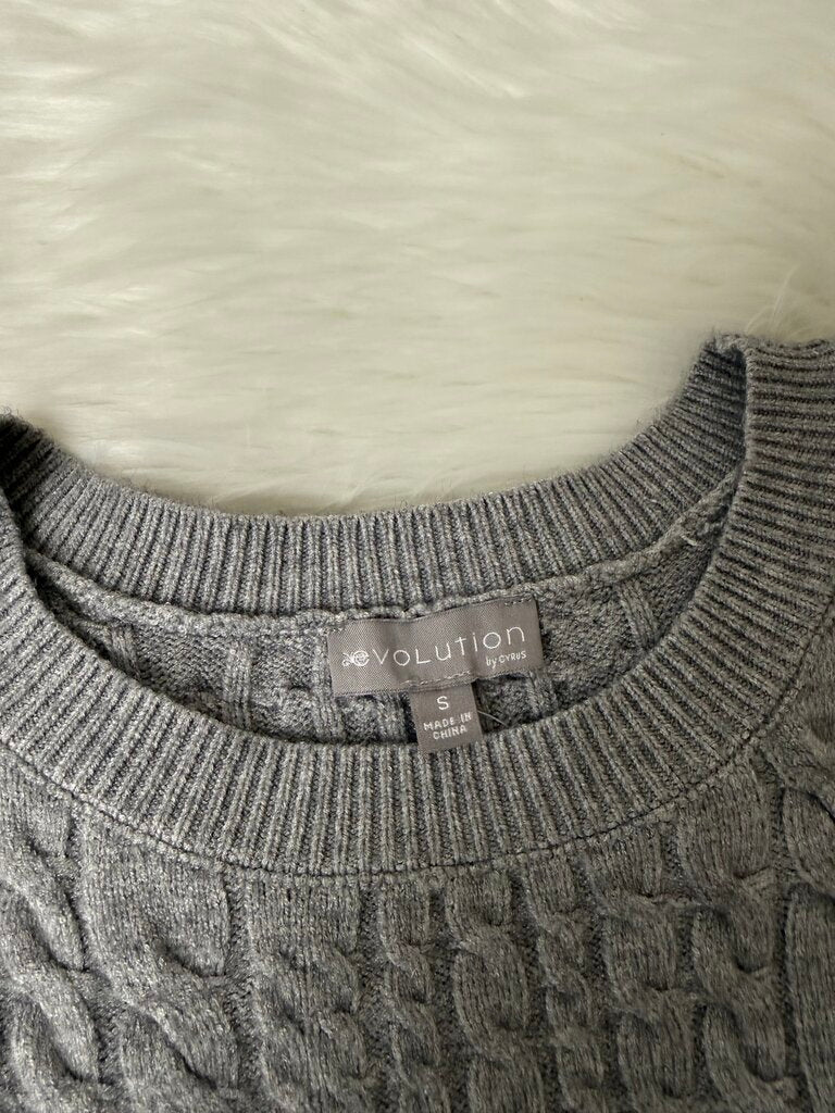 Evolution by Cyrus Gray Asymmetric Hem Cable Knit