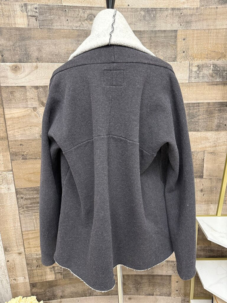Sanctuary Cotton Charcoal Gray City Coat
