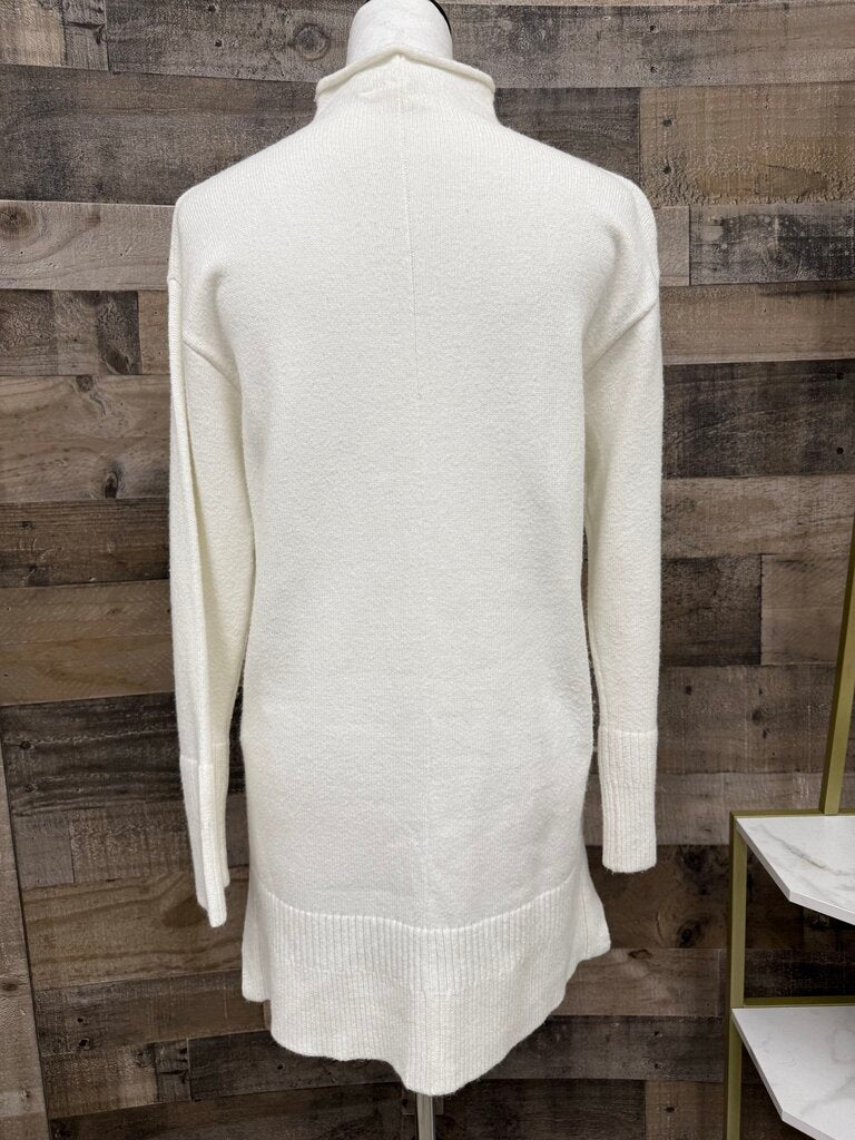 Anthro Moth Cream Mock Turtleneck Mock Sweater