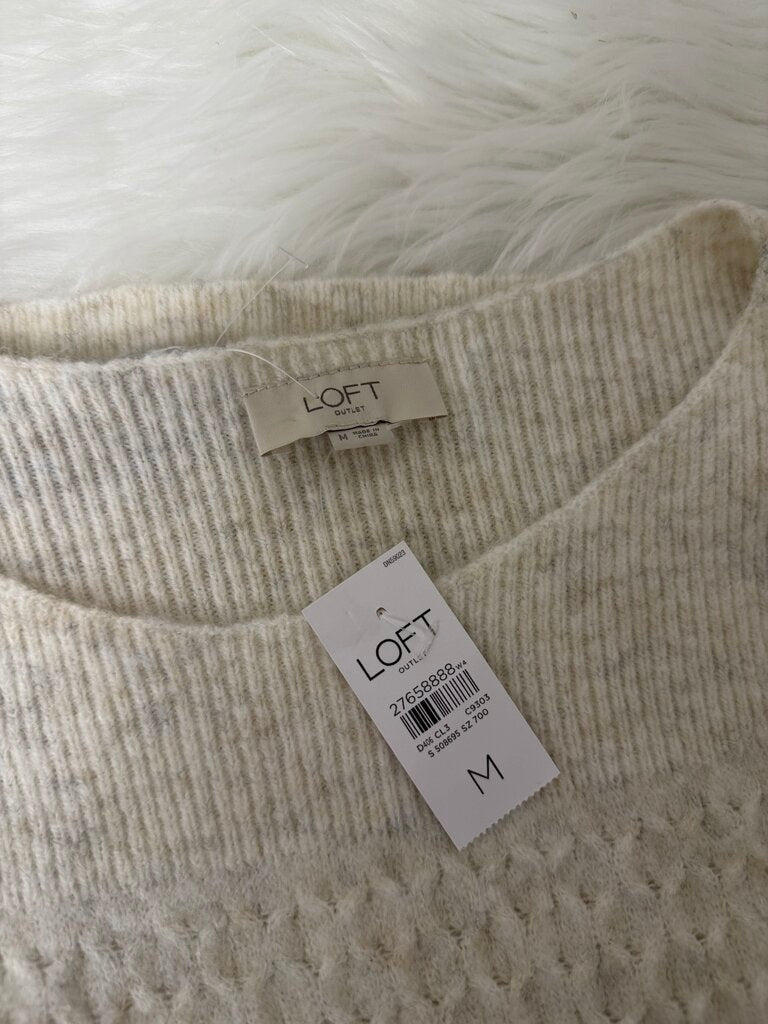 Loft Cream Diamond Patterned Sweater