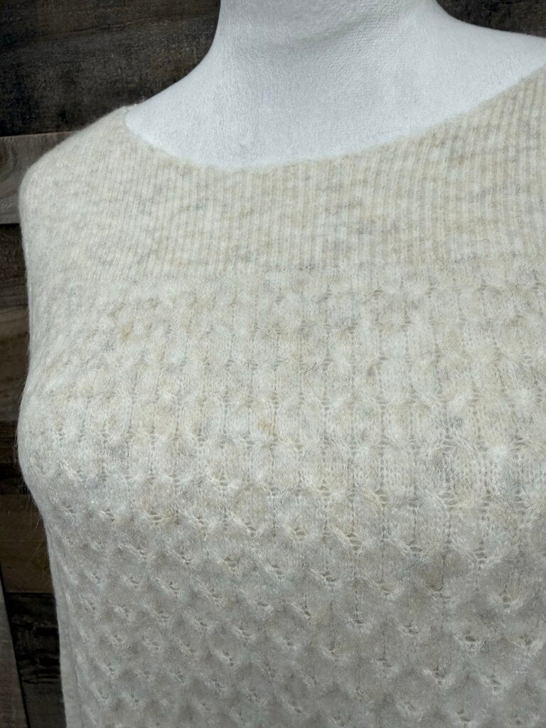 Loft Cream Diamond Patterned Sweater