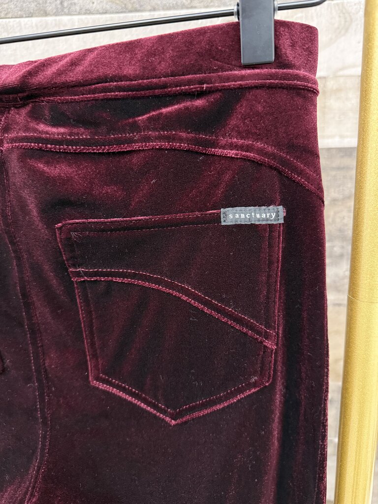 Santuary Burgundy Velvet Leggins