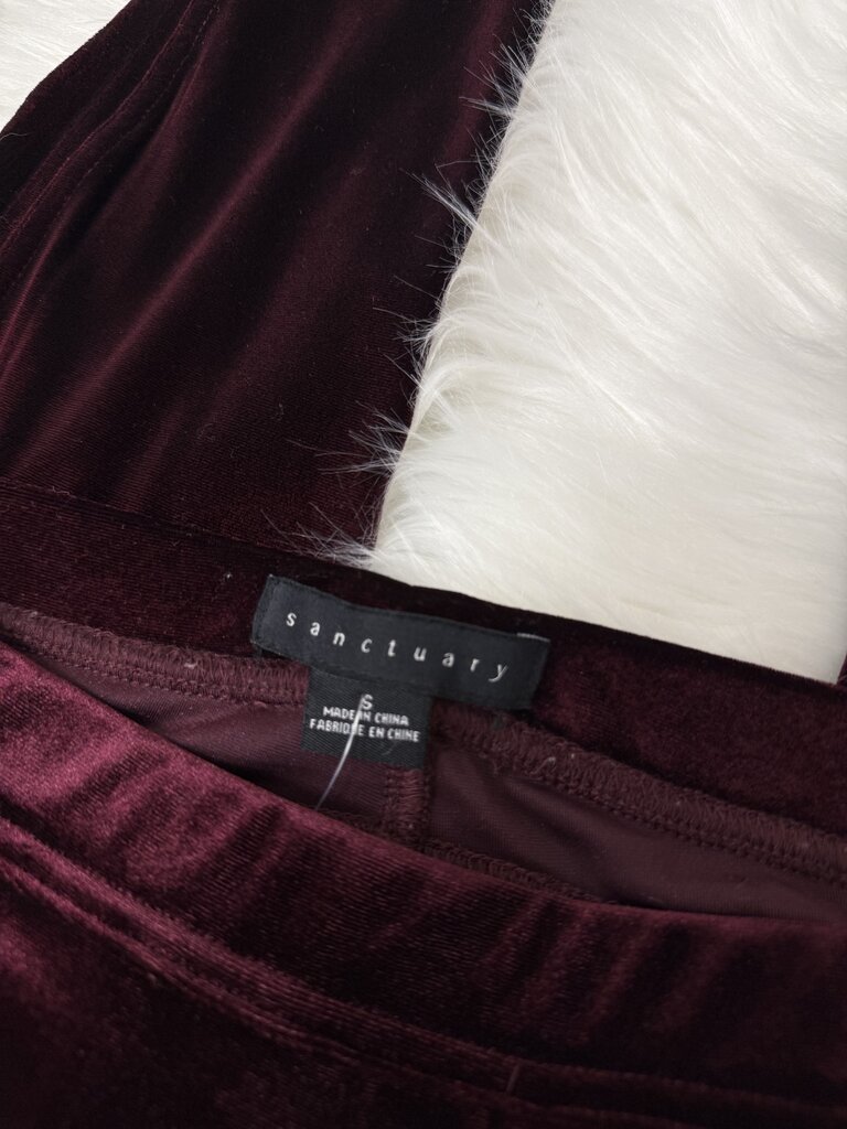 Santuary Burgundy Velvet Leggins
