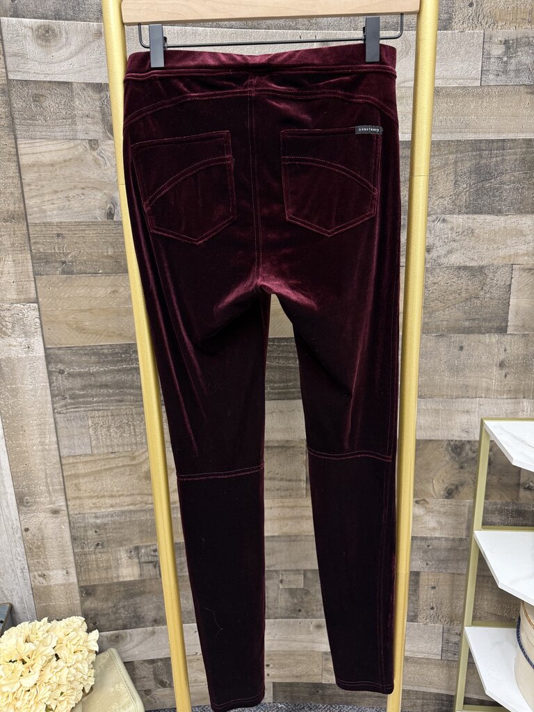 Santuary Burgundy Velvet Leggins