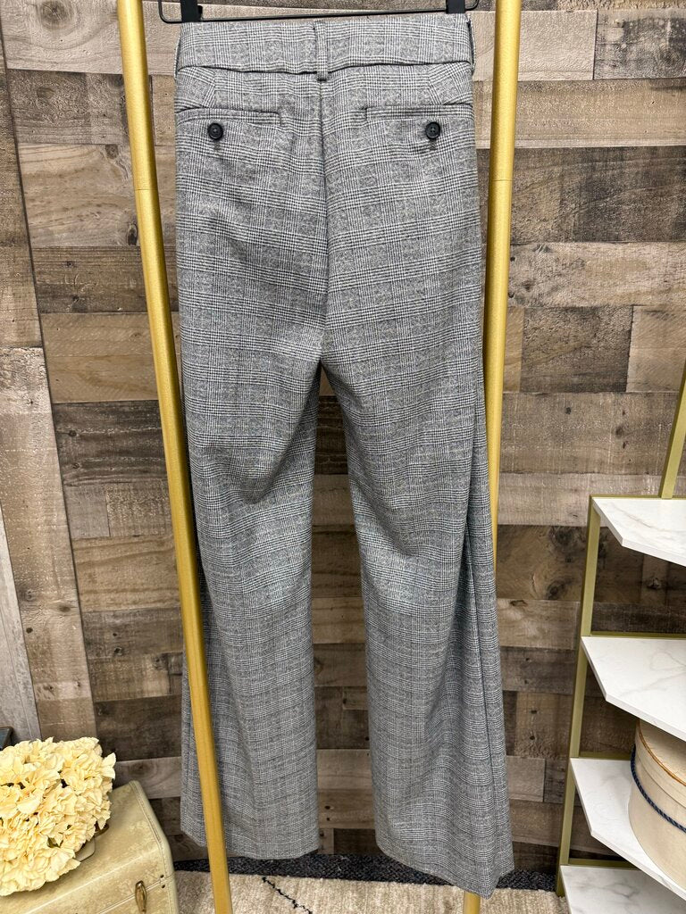 NWT Loft Marisa Black/White Plaid Trousers