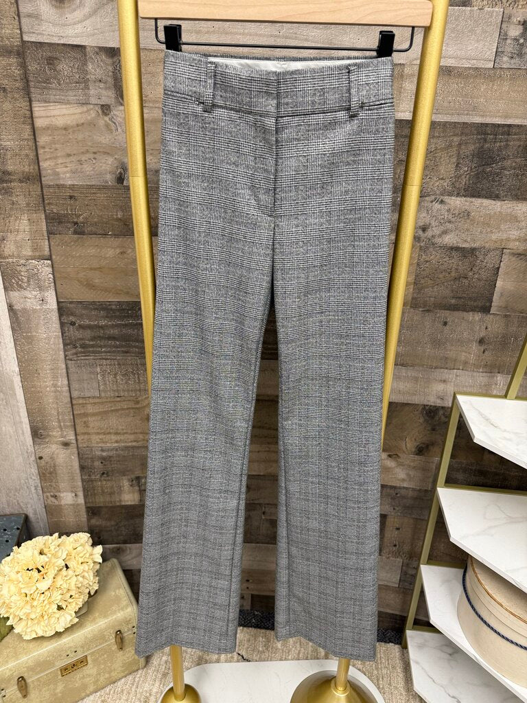 NWT Loft Marisa Black/White Plaid Trousers