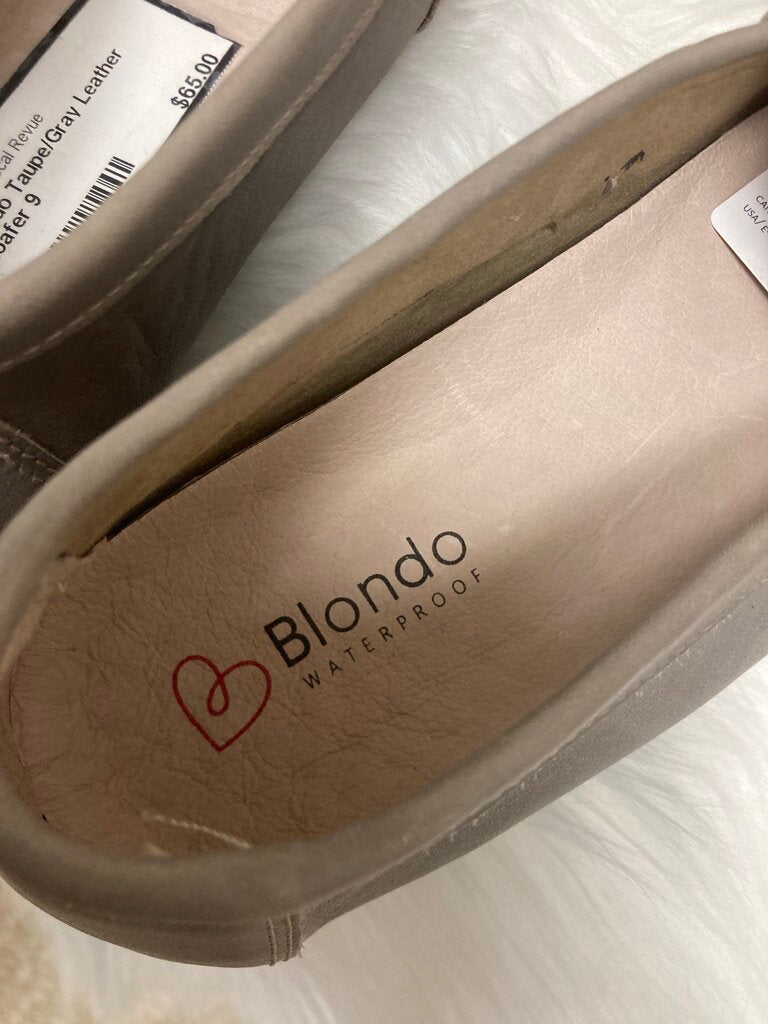 Blondo Taupe/Gray Leather Loafer