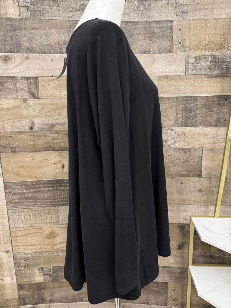 Eileen Fisher Black Soft Jersey Long Sleeve