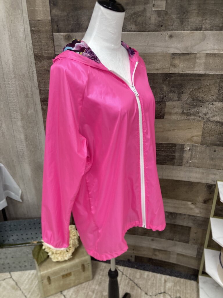 Fila Bright Pink Windbreakers Full Zip Jacket