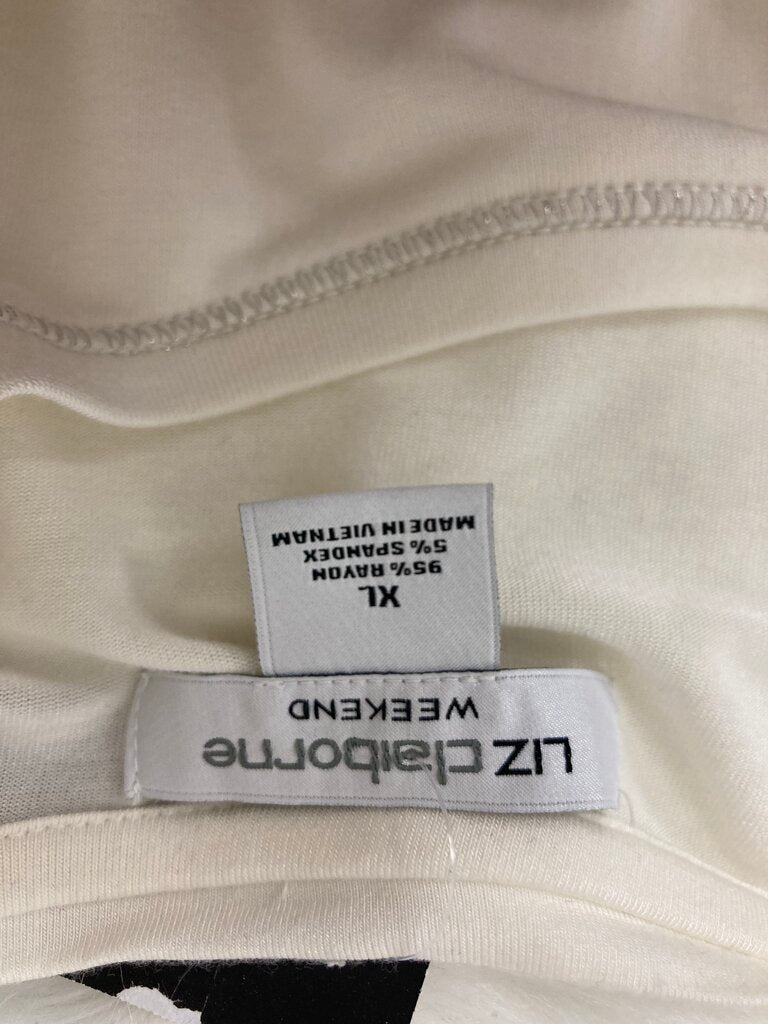 Liz Claiborne Cream Sleeveless Top