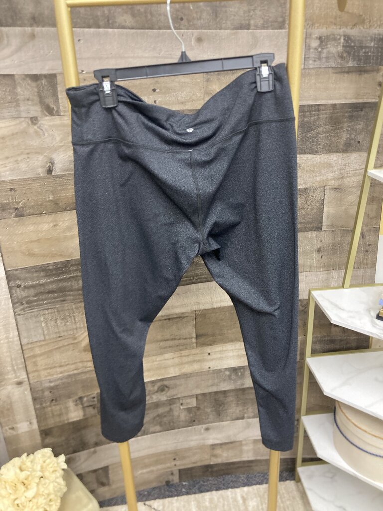 90 Degree Charcoal Gray Cropped Leggings