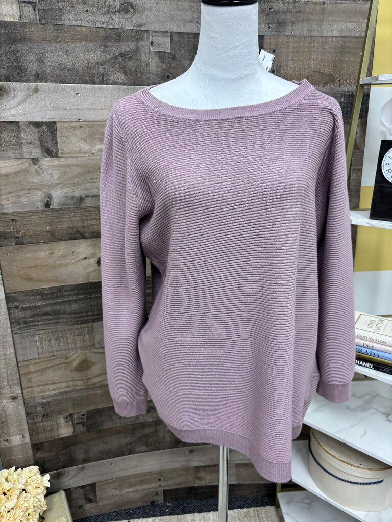 Cyrus Lilac Ribbed Sweater