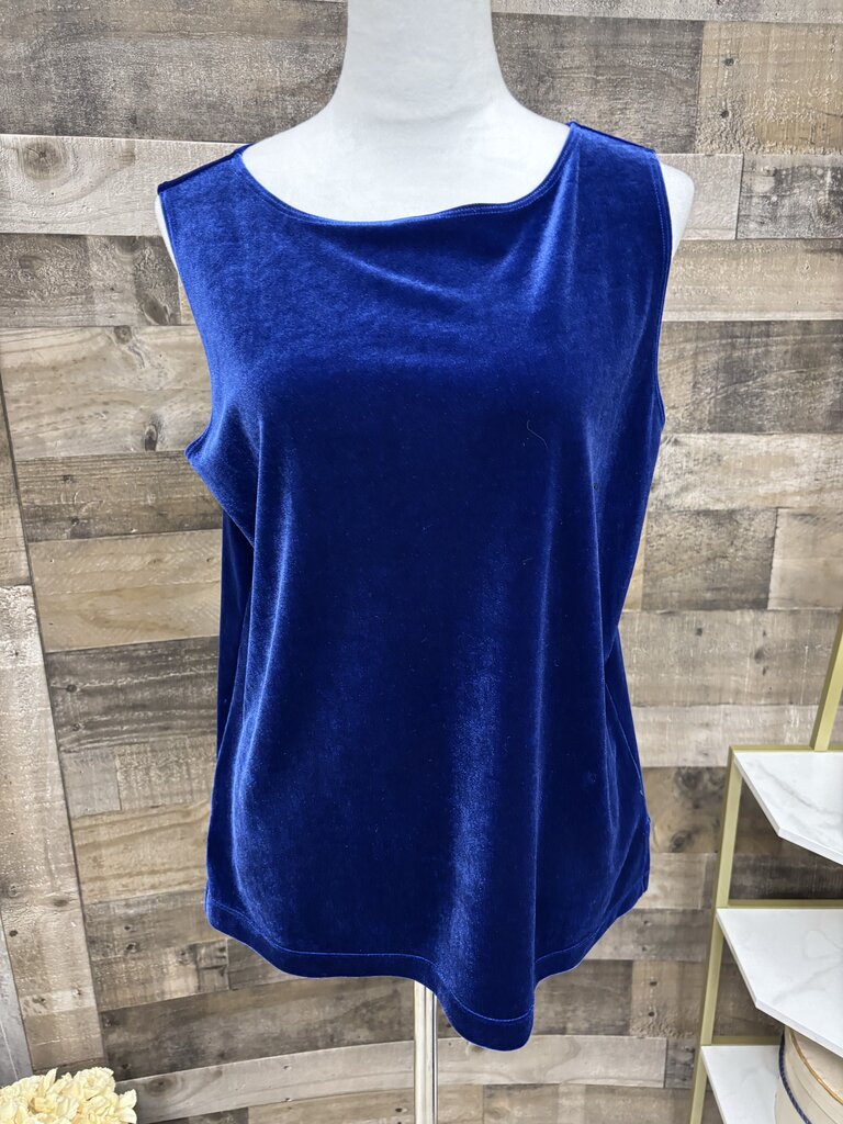 Chico's Jewel Blue Velvet Tank