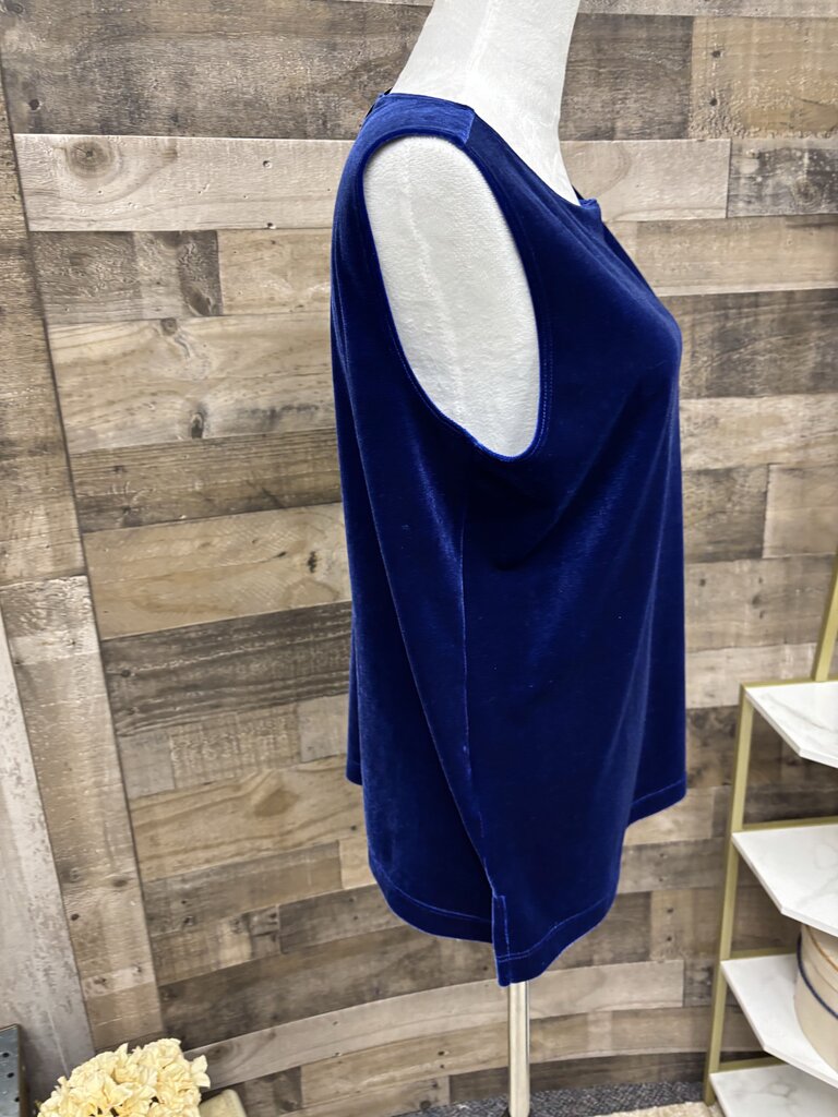 Chico's Jewel Blue Velvet Tank