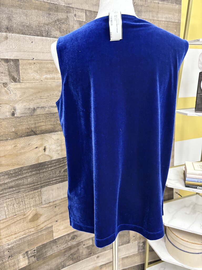 Chico's Jewel Blue Velvet Tank