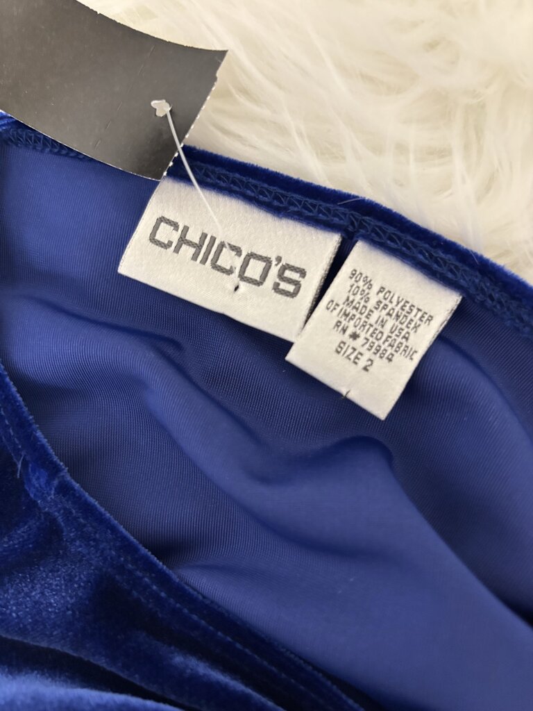 Chico's Jewel Blue Velvet Tank