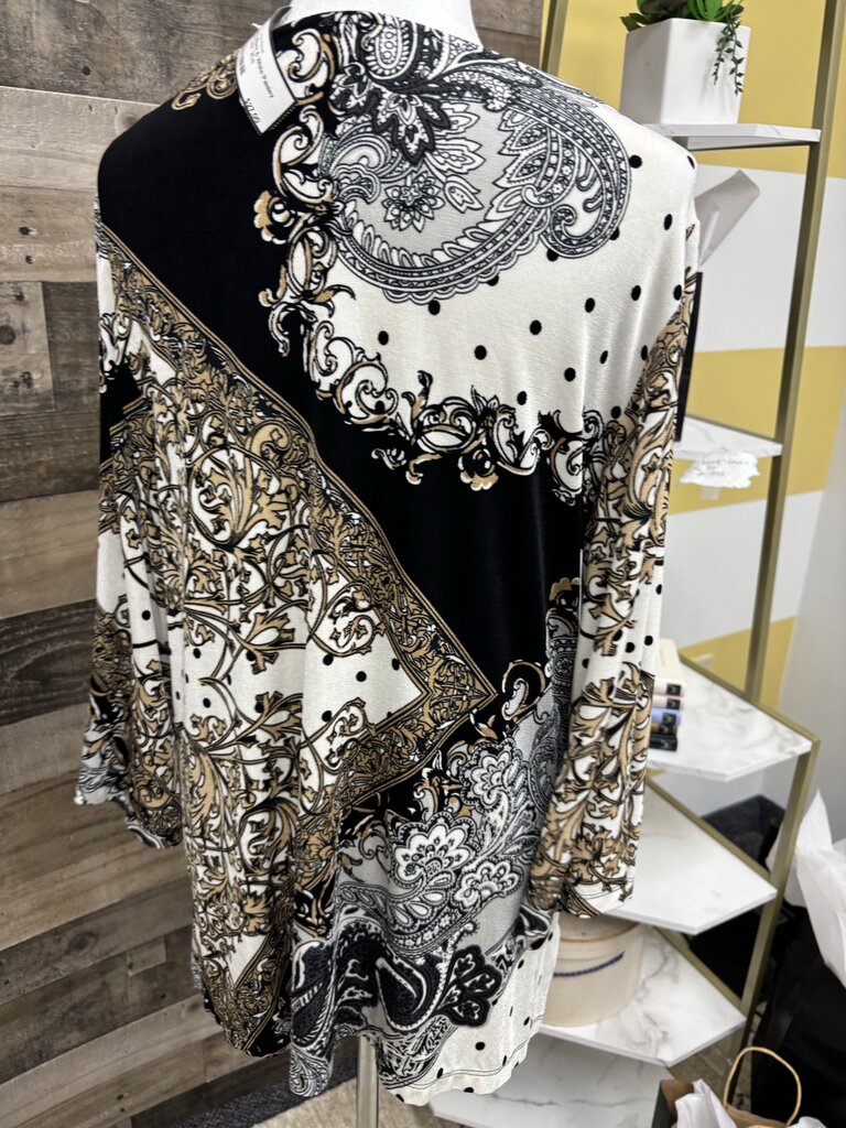 Chico's Black & White Paisley Print Tunic