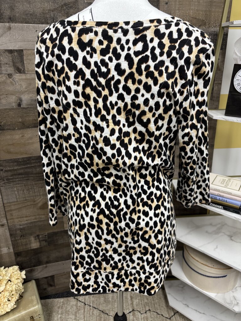 Chico's Leopard Print 3/4 Sleeve