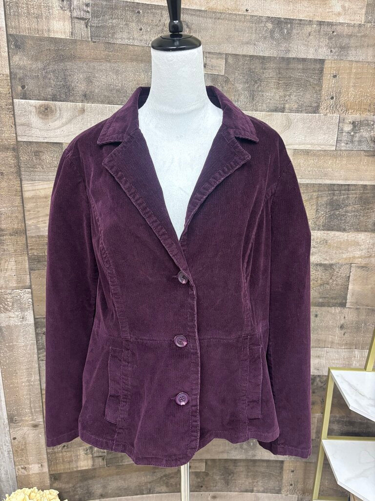 St. John's Bay Purple Corduroy Blazer