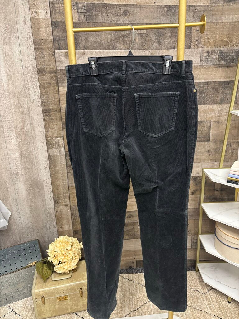 Chaps Charcoal Grey Corduroy Pants