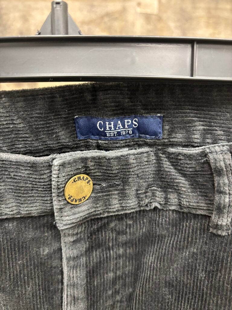 Chaps Charcoal Grey Corduroy Pants