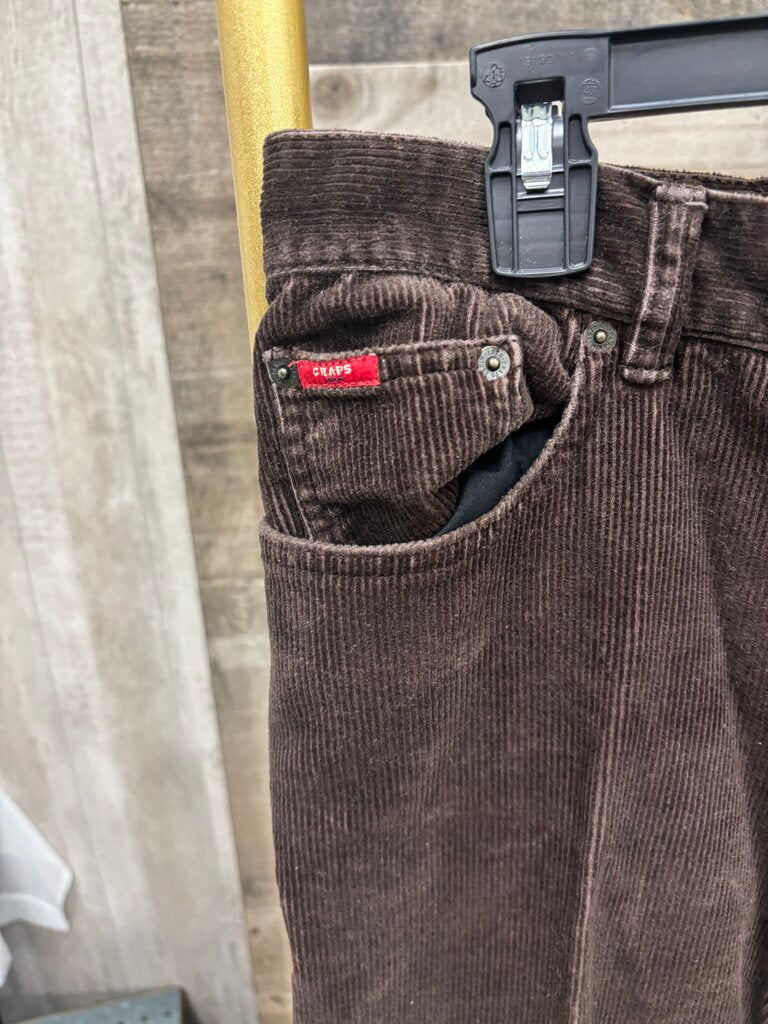Chaps Denim Chocolate Brown Corduroy