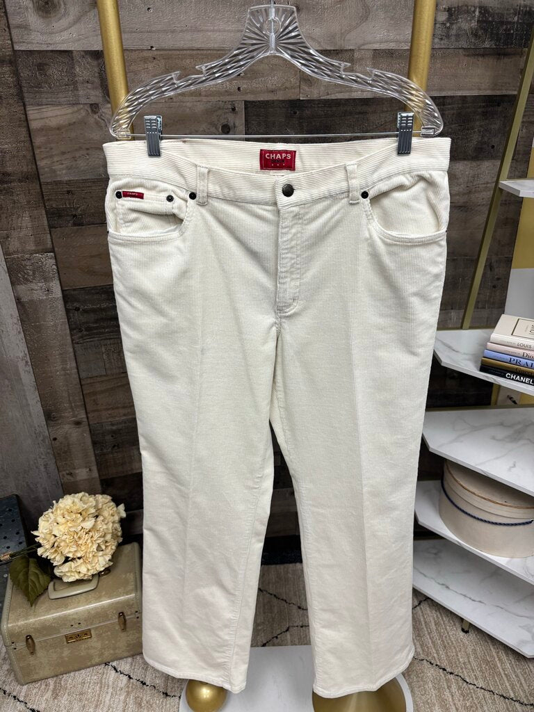 Chaps Denim Cream Corduroy Pants