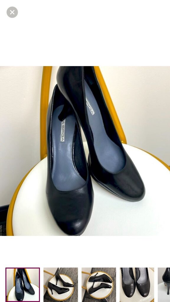 Via Spiga Black Leather Pump