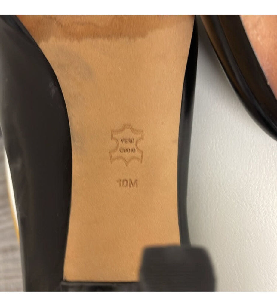 Via Spiga Black Leather Pump