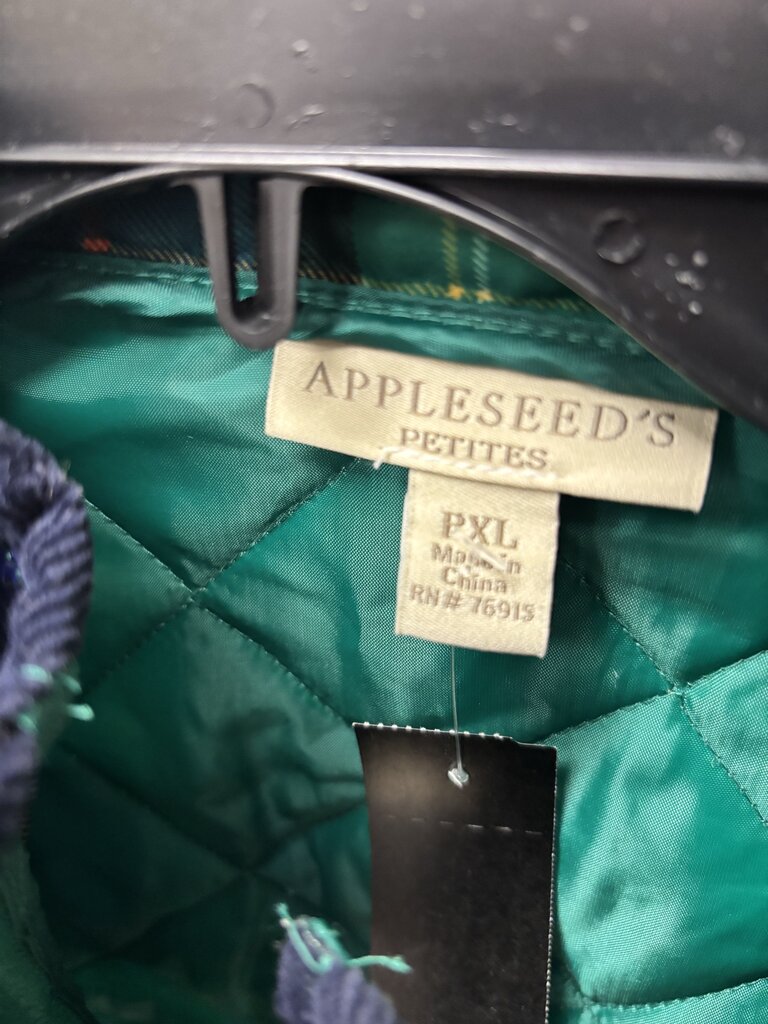 Appleseed Petites Quilted Blue/Green Plaid