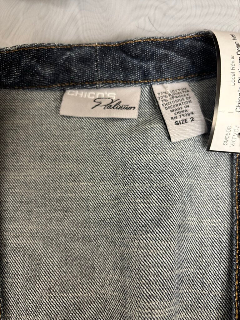 Chico's Platinum Denim Vest