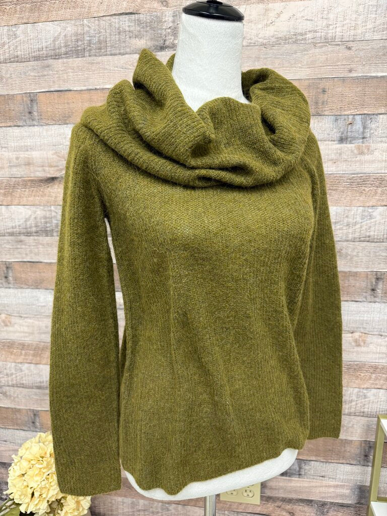 NWT Massimo Dutti Olive Green Cowl Neck