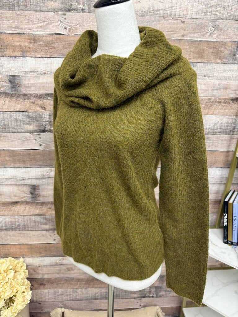NWT Massimo Dutti Olive Green Cowl Neck