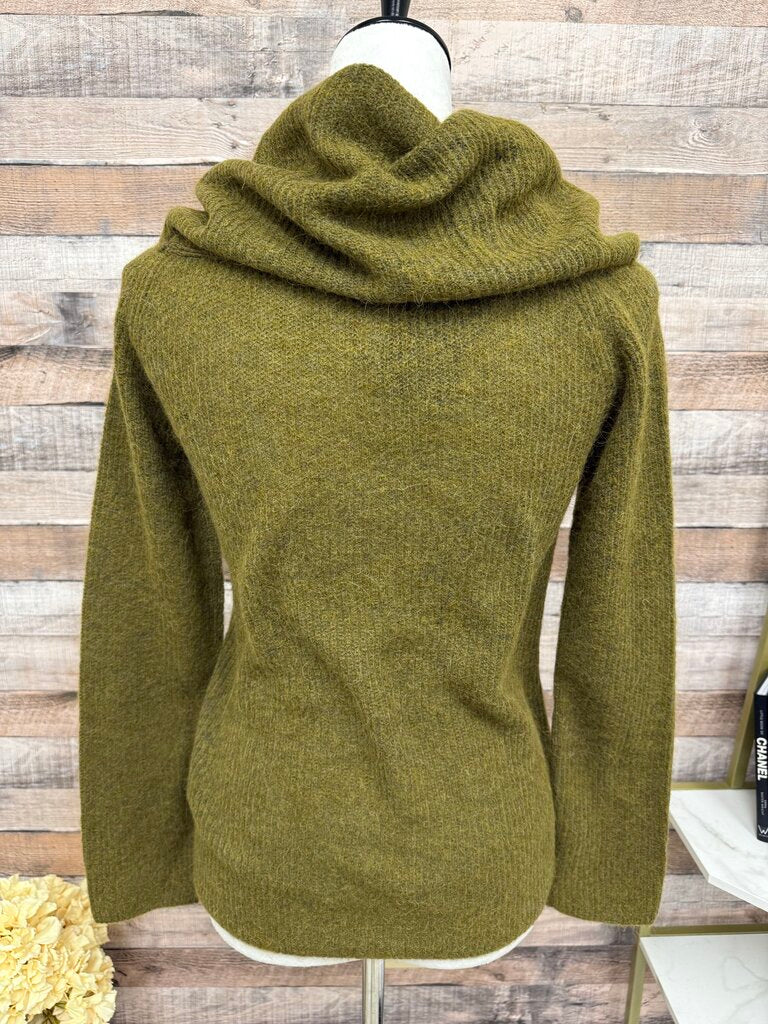 NWT Massimo Dutti Olive Green Cowl Neck