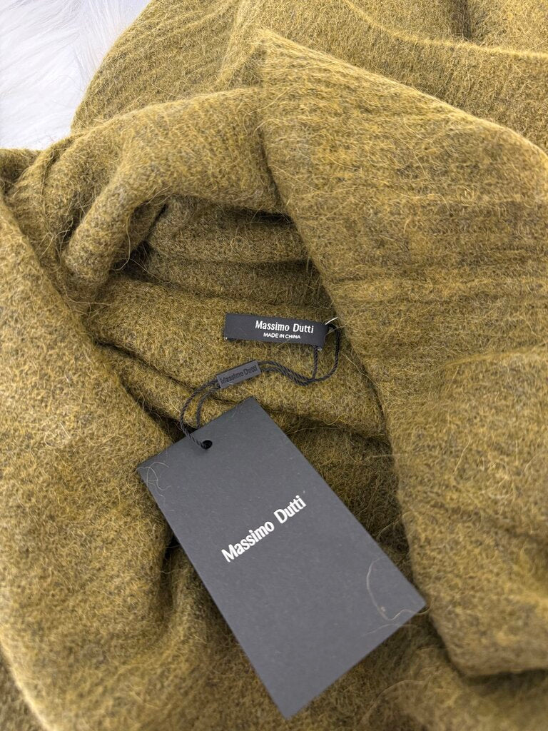 NWT Massimo Dutti Olive Green Cowl Neck