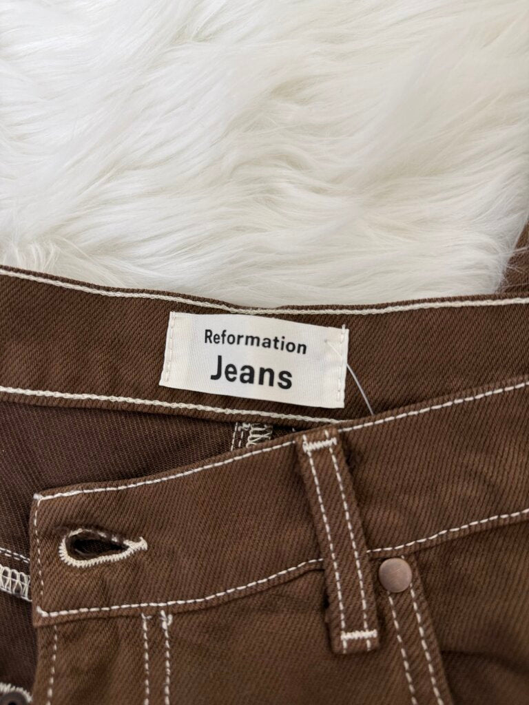 Reformation Jeans Chocolate Brown