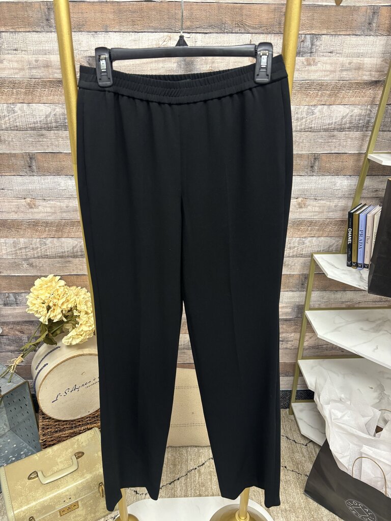 Theory Black Elastic Waist Dress