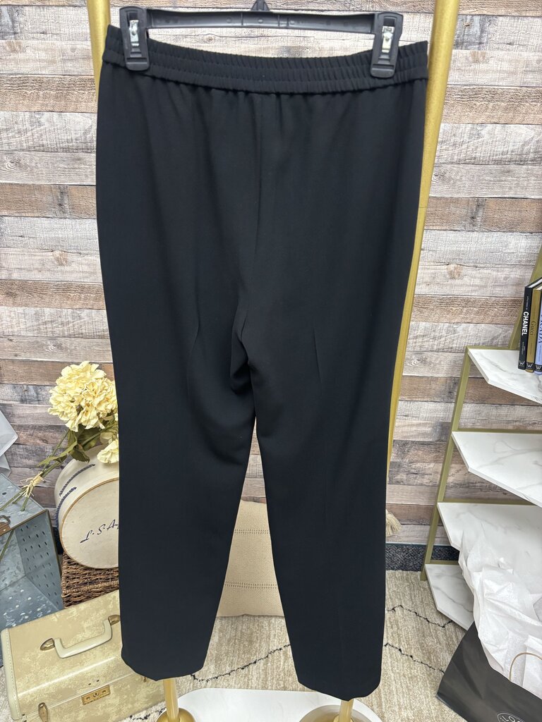 Theory Black Elastic Waist Dress
