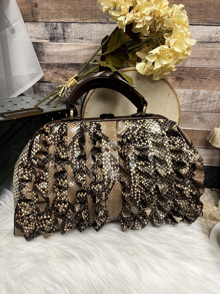 Jessica Simpson Faux Snakeskin Satchel
